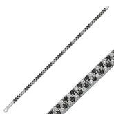 Silver Black White Stone Waterway Women's Bracelet